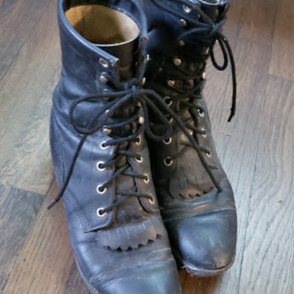 Vintage black riding boots